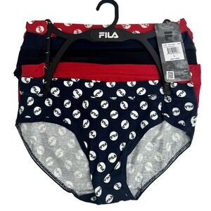 Fila Women's Navy Combo‎ 5 Pack Ladies Hípster Underwear Size L NWT